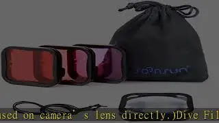 SOONSUN 4-Pack Dive Filter for GoPro Hero 5 6 7 Black Official Housing Case - Red, Light Red, Magen
