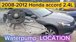 2008-2012(8th generation) Honda Accord 2.4L Water pump LOCATION and removal tips