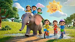 The Happy Rain Song: Dance with Little Puddles! 🌧️, 🌈, 💃, 🐘 #viral