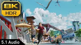 8K HDR &bull; Attack of Flying Dinosaurs - Jurassic World &bull; 5.1 Audio