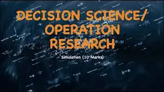 Simulation imp (Q.1) Decision Science/operation research Monte - Carlo Simulation method