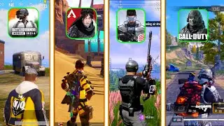 BGMI VS APEX LEGENDS MOBILE VS CYBER HUNTER VS CALL OF DUTY MOBILE | QUICK COMPARISON
