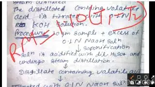 RM value and Acetyl value with principal, procedure, formula and significance.