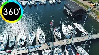 360&deg; Video Limanu Marina Bay Good Morning Yacht Beneteau Oceanis 38 Incredible Trip Virtual Tour 4K