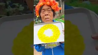 poor Grandma made real sunflower jelly candy🌻🍬~mini wood toy- woodworking art skill/wood hand#shorts
