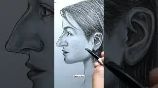 How to draw nose ❤️, Easy nose drawing Trick 👌🤩 Must try this 😲 #shorts #art #drawing #painting