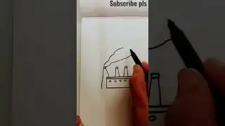 draw factory step by step  #shorts #youtubeshorts #amazingart #industry #drawing #factoryonpaper