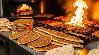 Turkish Stone Oven Magic! Pide & Kebab Preparation in Real Time