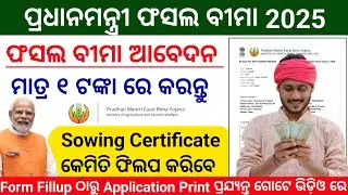 🔥Pradhan mantri fasal bima yojana online apply 2025 odisha | pmfby apply 2025 odisha | pm fasal bima
