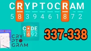 CRYPTOGRAM Word Logic Puzzles level 337 338