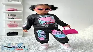 SHEIN 2pcs Set Baby Girls Thick Warm Funny Printed Casual Sports Sweatshirt Review