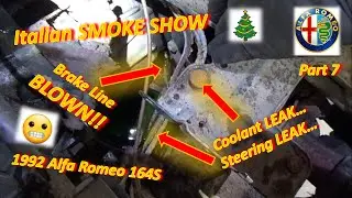 (Pt 7) LEAKY Italian SMOKE SHOW: Coolant, Steering, BRAKE LINES!! + Wonky SPEEDO?