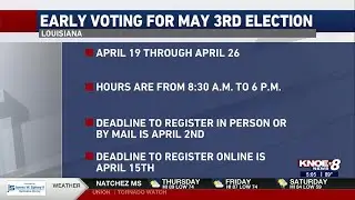 Deadlines to vote in the May 3 election