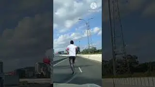 Messing around the Nairobi expressway while filming a Kenya roads video.