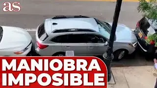 Un HOMBRE LOGRA SACAR del ESTACIONAMIENTO su COCHE de un LUGAR que PAREC&Iacute;A IMPOSIBLE