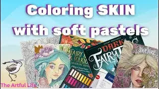 Coloring skin with soft pastel in 