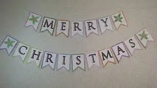 DIY Merry Christmas Banner - Free Printable Template