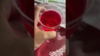 Chilled red strawberry/raspberry flavoured jello #shorts #fyp #food #dessert #strawberry #christmas