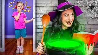 Dad turns into a witch! Yeva and Dasha’s cleaning lesson
