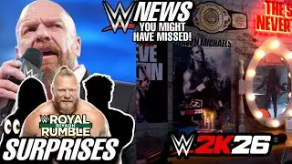 ROYAL RUMBLE SURPRISES! BROCK LESNAR CONFIRMED! WWE 2K26 TEASERS! AJ STYLES LAST MATCH? WWE NEWS 