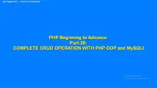 PHP Beginning to Advance Part-26: Complete Crud Operation with PHP OOP and MYSQLI