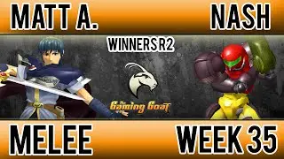 Geneva Smash 35 - Matt A (Marth) Vs. Nash (Luigi, Samus) - Melee Winners R2