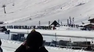 Snow car jumping