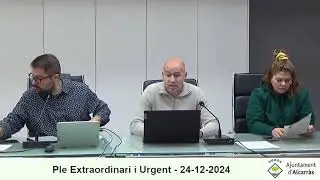 Ple Extrardinari i Urgent de l´Ajuntament d´Alcarràs  24-12-2024