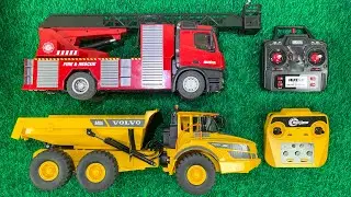 Unboxing Mobil RC Truck Pemadam kebakaran Fire & Rescue , Dumptruck Volvo A40G
