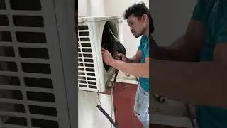 Air conditioner cleaning the condenser&hellip;making clean #ads #edit #shorts #AC