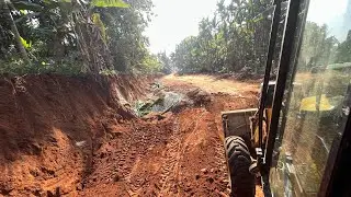 Village road project in India | jcb backhoes hill cutting project with tatatruck #virel #jcb #bakhoe