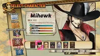 One Piece Pirate Warriors 3 | Mihawk LV 100 Gameplay - (1080) - 60 fps✔️