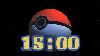 Catch 'Em All in 15 Minutes: A Pokemon Countdown with Music and Spinning Pokeball