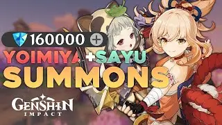 Yoimiya + Sayu and weapon summon (GIVEAWAY AS WELL) - Genshin Impact