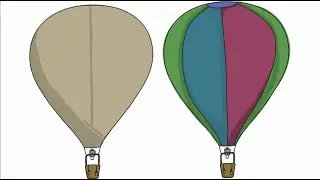 How to draw parachute step by step