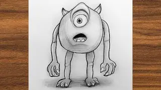 How To Draw Mike Wazowski | Easy Monsters Inc Character