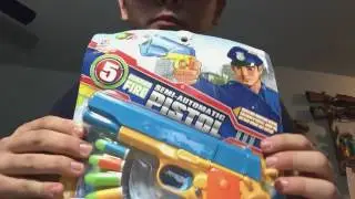 Unboxing & Review: backyard blasters colt 1911 rubber bullet toy gun