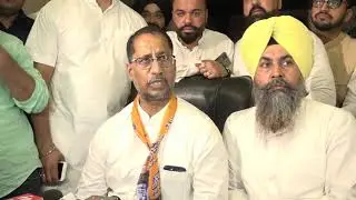 Former Minister Anil Joshi briefing to media after joining Shiromani Akali Dal