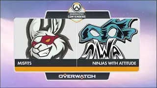 Misfits vs Ninjas With Attitude (Map 3) | OW Contenders Season Zero: Europe [Group Stage]
