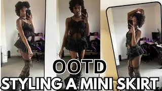GOTH OOTD STYLING A MINI SKIRT