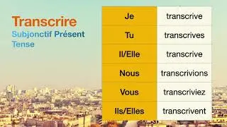 How to conjugate Transcrire (to transcribe ) in Subjonctif Pr&eacute;sent tense.