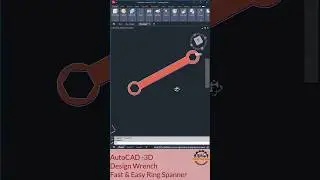 AutoCAD 3D Wrench Design Fast & Easy Ring Spanner Tutorial #AutoCAD3D #CADDEngineer