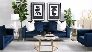 Ashley Macleary Navy Sofa