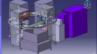 An automatic stamping machine with a new design of conveyor