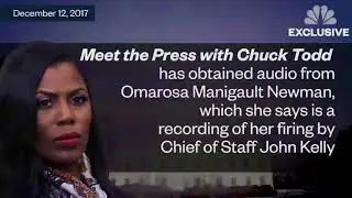 Omarosa reveals secret White House recording with John Kelly