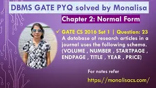 GATE CS 2016 Набор 1 | Вопрос: 23 База данных исследовательских статей в журнале использует следу...