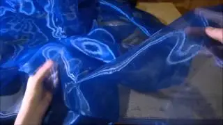 Organza fabric in motion