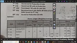 B Com 3 1 Cost Accounting Unit 2 weighted average By Abdullah Baswaid