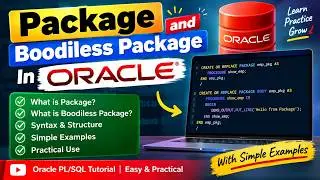 Oracle PL/SQL: Package & Bodiless Package Explained | Easy Examples
