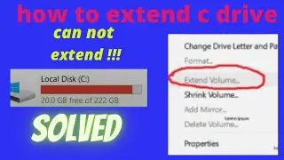 can't extend c drive windows 11/10. solved easily.